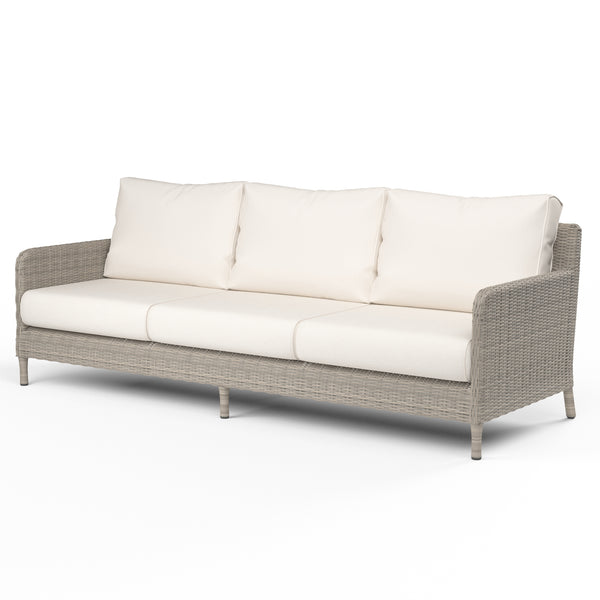 safavieh Manhattan Sofa in Linen Canvas w/ Self Welt - Gray | Sunset West - SW3301-23-LCAN-STKIT