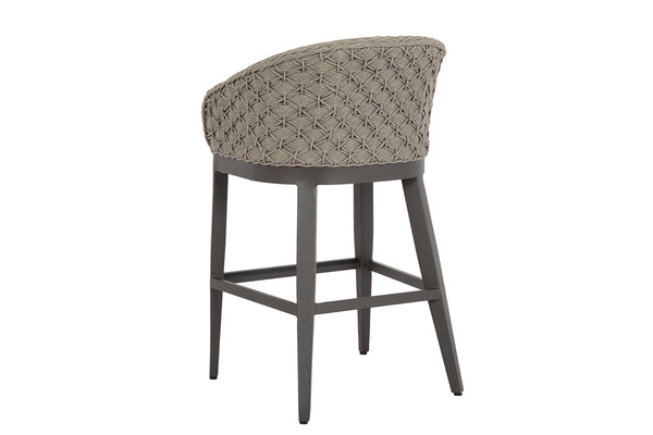 Safavieh Marbella Barstool In Echo Ash W/ Self Welt - Graphite | Sunset West - SW4501-7B-EASH-STKIT