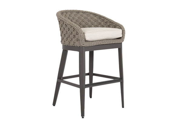 safavieh Marbella Barstool in Echo Ash w/ Self Welt - Graphite | Sunset West - SW4501-7B-EASH-STKIT