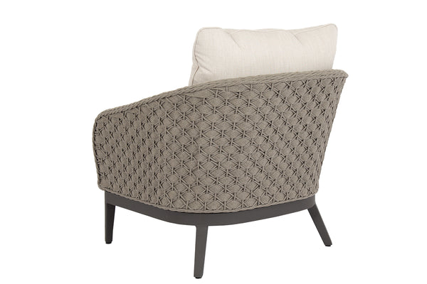 Safavieh Marbella Club Chair In Echo Ash W/ Self Welt - Graphite | Sunset West - SW4501-21-EASH-STKIT