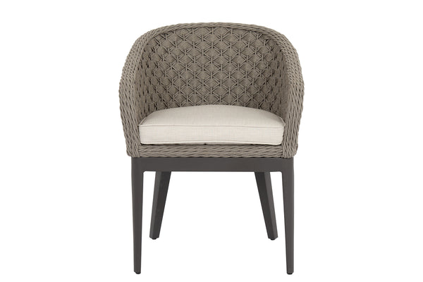 Safavieh Marbella Dining Chair In Echo Ash W/ Self Welt - Graphite | Sunset West - SW4501-1-EASH-STKIT