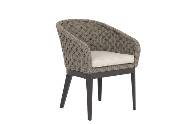safavieh Marbella Dining Chair in Echo Ash w/ Self Welt - Graphite | Sunset West - SW4501-1-EASH-STKIT