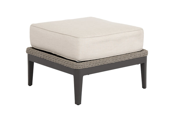 safavieh Marbella Ottoman in Echo Ash w/ Self Welt - Graphite | Sunset West - SW4501-OTT-ASH-STKIT