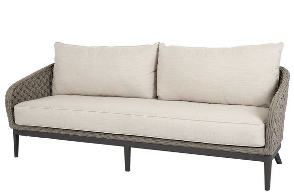 safavieh Marbella Sofa in Echo Ash w/ Self Welt - Graphite | Sunset West - SW4501-23-EASH-STKIT