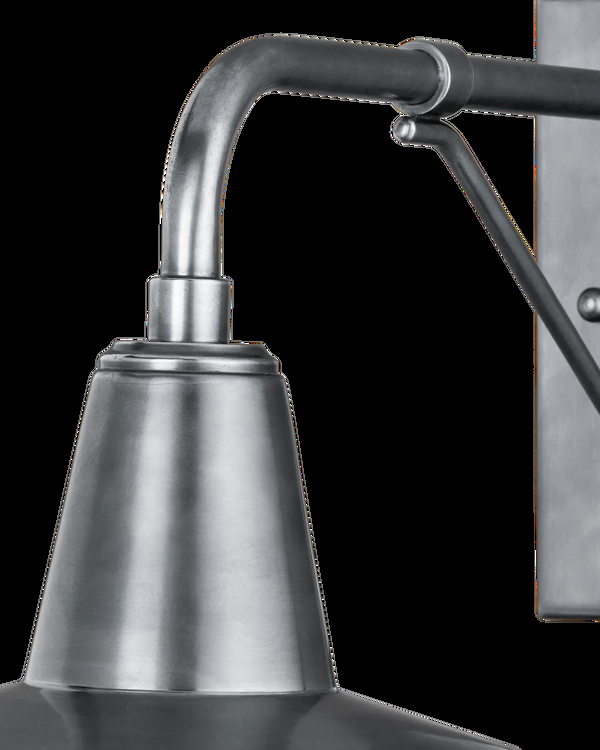 Safavieh Mariner Silver Outdoor Wall Sconce | Currey & Co - 5500-0057