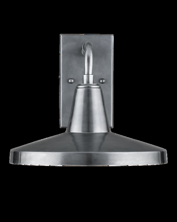 Safavieh Mariner Silver Outdoor Wall Sconce | Currey & Co - 5500-0057