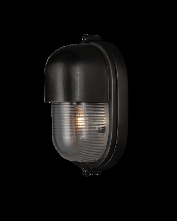 safavieh Maritime Black Outdoor Wall Sconce | Currey & Co - 5500-0050