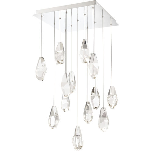 safavieh Martini 13 Multi-Light Pendant (Square Canopy) in Polished Nickel with Clear Optic Crystal | Schonbek - BPD20213SO-PN