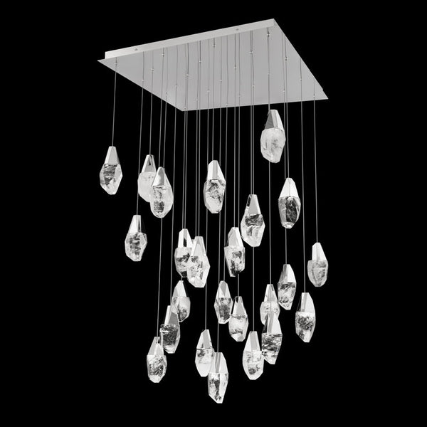 Safavieh Martini 14 Multi-Light Pendant (Linear Canopy) In Polished Nickel With Clear Optic Crystal | Schonbek - BPD20214LO-PN