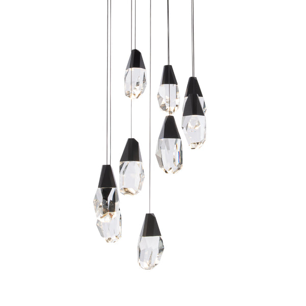safavieh Martini 9 Light LED Chandelier in Black with Clear Optic Crystal | Schonbek - BPD20209O-BK