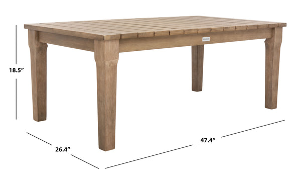 Safavieh Martinique Wood Patio Coffee Table | Safavieh Couture - CPT1014