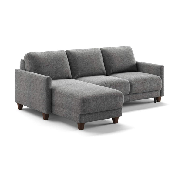Safavieh Martta Full XL Sectional (Loveseat Sleeper + Reversible Chaise) Atlantic 07 - 127/9 Walnut | Luonto Furniture - MART-BFP+FOU-ATLA/07-127/9-WA