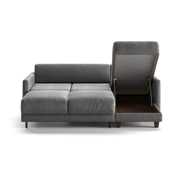 Safavieh Martta Full XL Sectional (Loveseat Sleeper + Reversible Chaise) Atlantic 07 - 127/9 Walnut | Luonto Furniture - MART-BFP+FOU-ATLA/07-127/9-WA