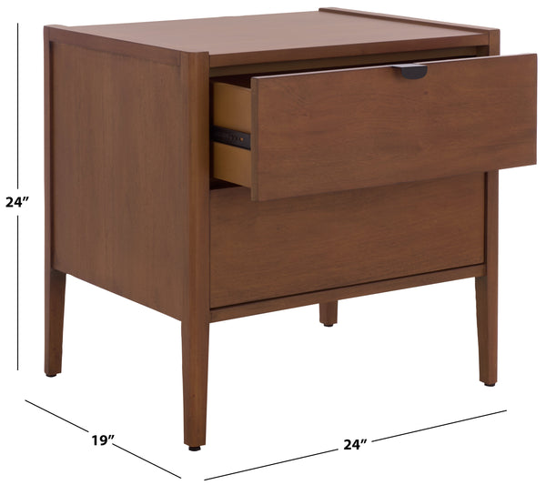 Safavieh Mayalyn Wood 2 Drawer Nightstand | Safavieh Couture - SFV7722