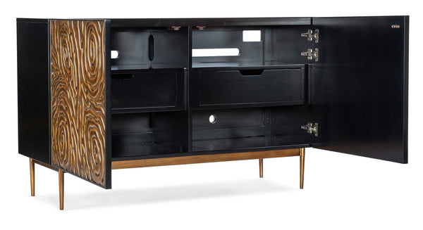 Safavieh Melange Fingerprints Two Door Credenza - Black | Hooker Furniture - 628-50216-15