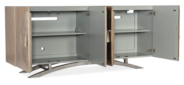Safavieh Melange Nolita Four Door Entertainment Console - Gold | Hooker Furniture - 628-55034-15