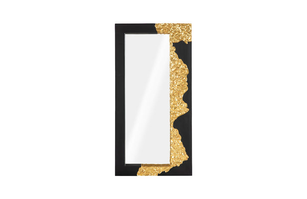 safavieh Mercury Mirror Rectangle Black Gold Leaf | Phillips Collection - PH112040
