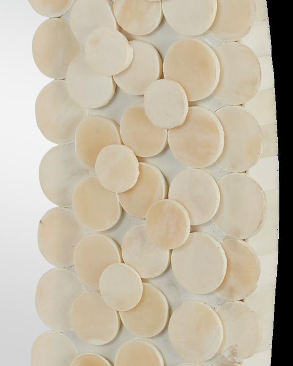 Safavieh Merriam Oval Mirror - Ivory | Currey & Co - 1000-0159