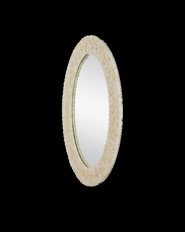 Safavieh Merriam Oval Mirror - Ivory | Currey & Co - 1000-0159