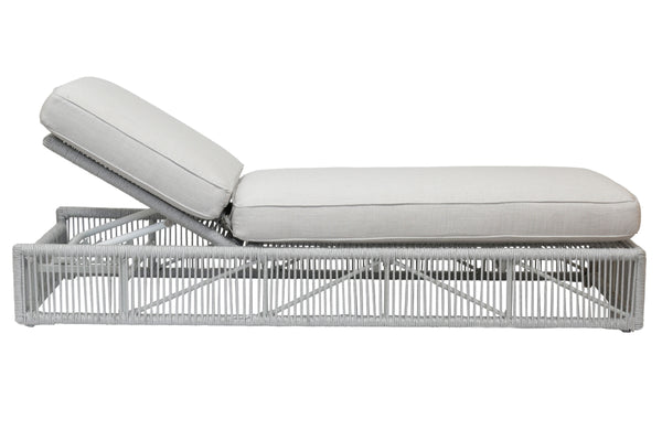 Safavieh Miami Adjustable Chaise In Echo Ash W/ Self Welt - Frost | Sunset West - SW4401-9-EASH-STKIT