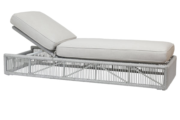 safavieh Miami Adjustable Chaise in Echo Ash w/ Self Welt - Frost | Sunset West - SW4401-9-EASH-STKIT