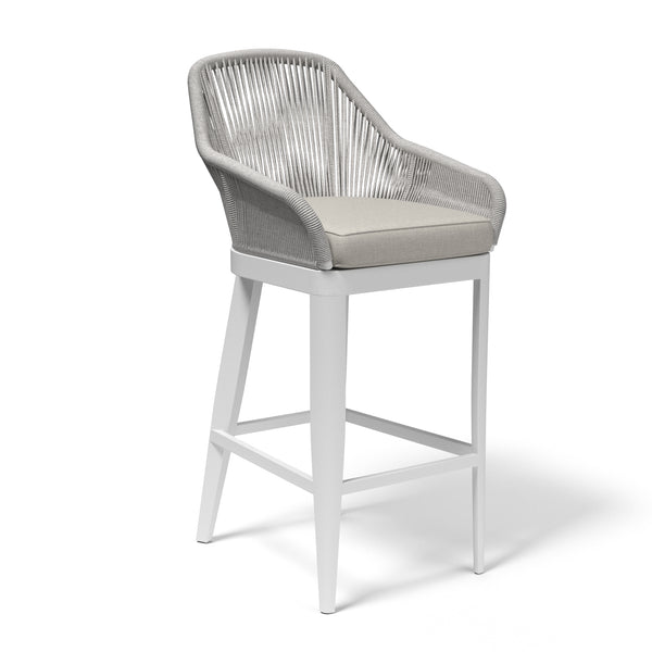 safavieh Miami Barstool in Echo Ash w/ Self Welt - Frost | Sunset West - SW4401-7B-EASH-STKIT