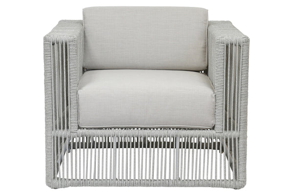 Safavieh Miami Club Chair In Echo Ash W/ Self Welt - Frost | Sunset West - SW4401-21-EASH-STKIT
