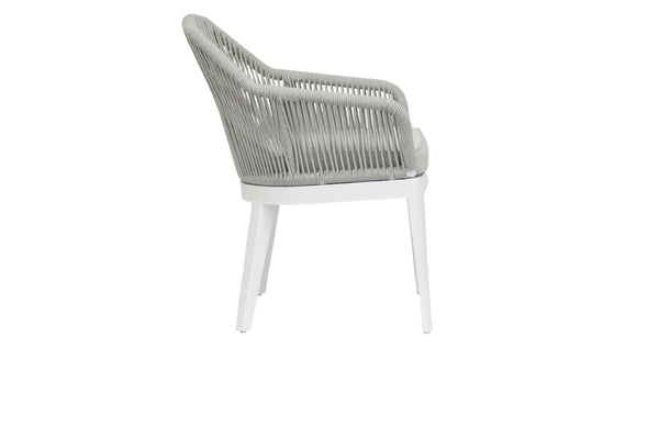Safavieh Miami Dining Chair In Echo Ash W/ Self Welt - Frost | Sunset West - SW4401-1-EASH-STKIT