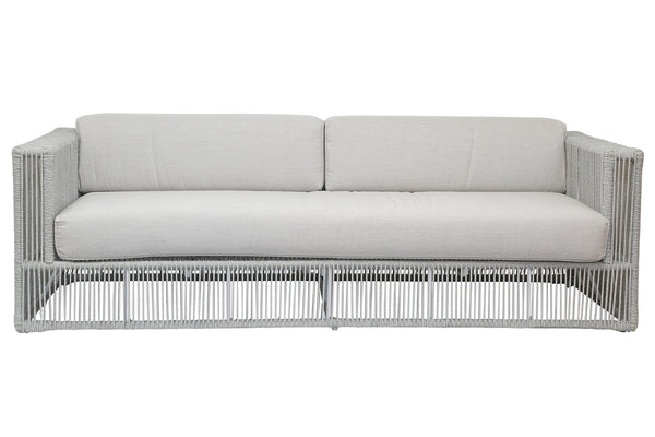 Safavieh Miami Sofa In Echo Ash W/ Self Welt - Frost | Sunset West - SW4401-23-EASH-STKIT