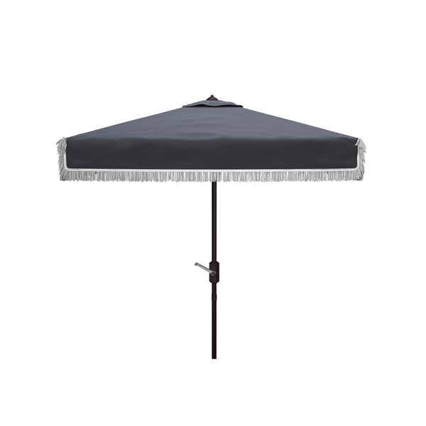 Safavieh Milan Fringe 7.5 Ft Square Crank Umbrella | Safavieh - PAT8408