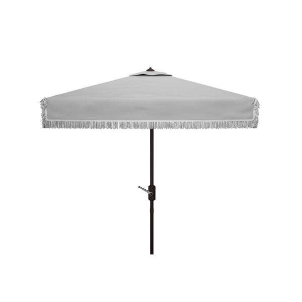 safavieh Milan Fringe 7.5 Ft Square Crank Umbrella | Safavieh - PAT8408