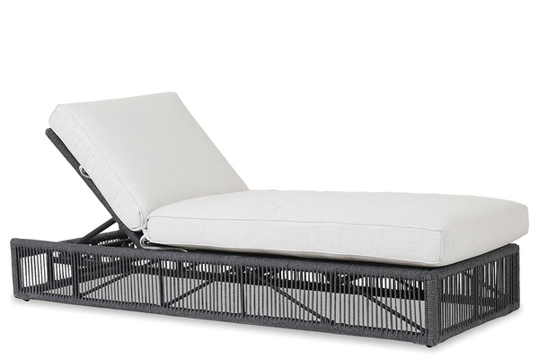 safavieh Milano Adjustable Chaise in Echo Ash w/ Self Welt - Slate | Sunset West - SW4101-9-EASH-STKIT
