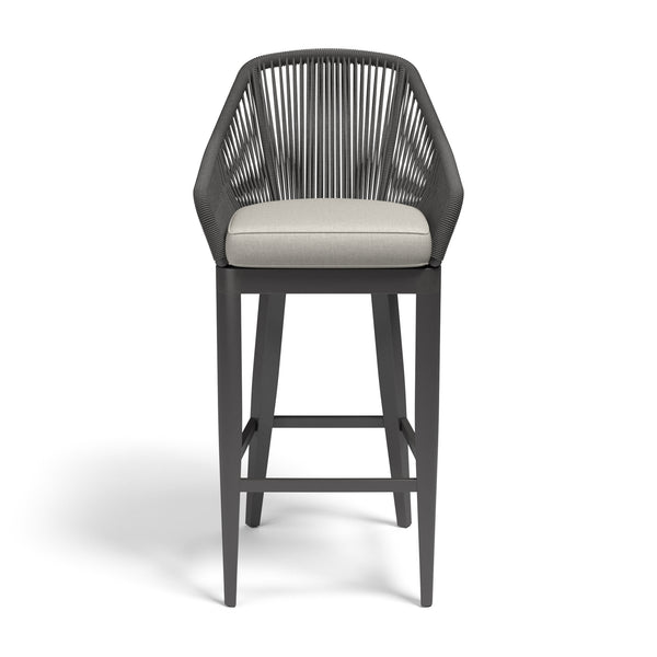 Safavieh Milano Barstool In Echo Ash W/ Self Welt - Slate | Sunset West - SW4101-7B-EASH-STKIT