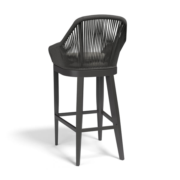 Safavieh Milano Barstool In Echo Ash W/ Self Welt - Slate | Sunset West - SW4101-7B-EASH-STKIT