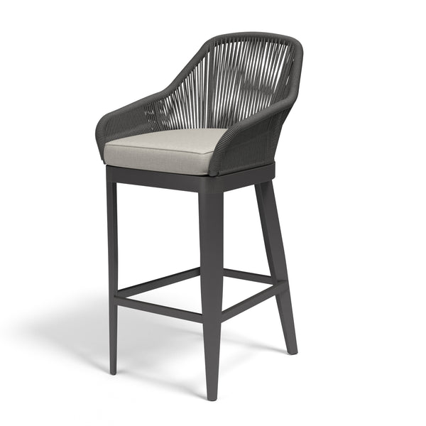 safavieh Milano Barstool in Echo Ash w/ Self Welt - Slate | Sunset West - SW4101-7B-EASH-STKIT