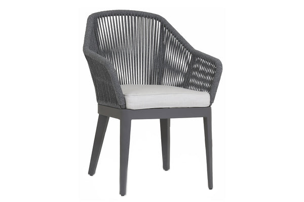 safavieh Milano Dining Chair in Echo Ash w/ Self Welt - Slate | Sunset West - SW4101-1-EASH-STKIT