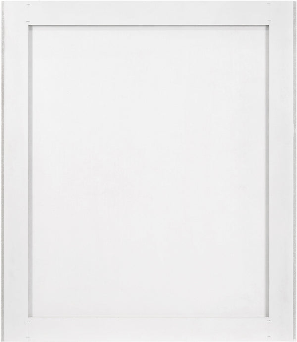 Safavieh Modernist White Wood Veneer And Stainless Steel Base Mirror | Meridian Furniture - 801White-M