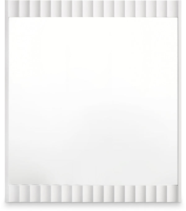 safavieh Modernist White Wood Veneer Frame Mirror | Meridian Furniture - 802White-M