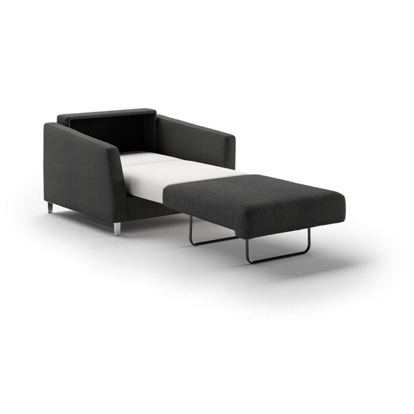 Safavieh Monika Cot Chair Sleeper - Loule 630 - 234/9 Chrome | Luonto Furniture - MONI-ANT-LOUL/630-234/9-CR