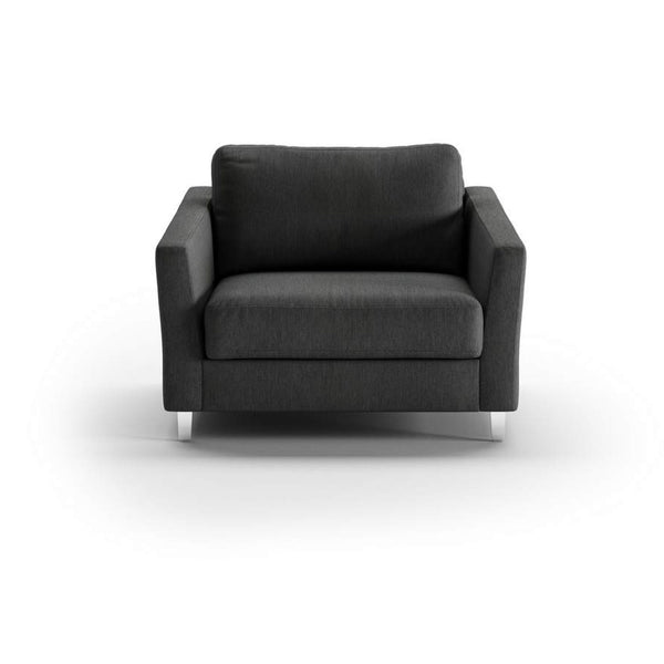 safavieh Monika Cot Chair Sleeper - Loule 630 - 234/9 Chrome | Luonto Furniture - MONI-ANT-LOUL/630-234/9-CR