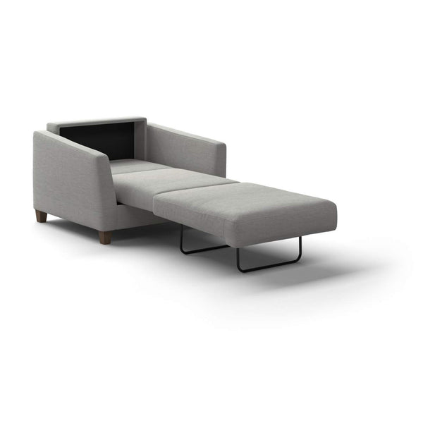 Safavieh Monika Cot Chair Sleeper - Oliver 173 - 104/9 Walnut | Luonto Furniture - MONI-ANT-OLIV/173-104/9-WA