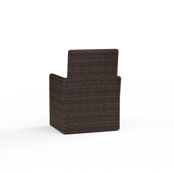 Safavieh Montecito Dining Chair In Canvas Flax W/ Self Welt - Cognac | Sunset West - SW2501-1-FLAX-STKIT