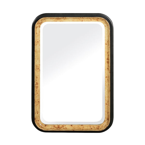 safavieh Morehead Mirror - Natural Burl | Oliver Home - 1390-40