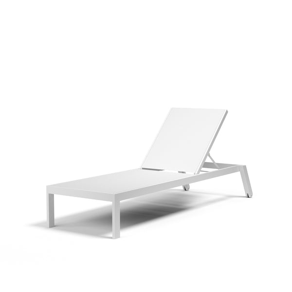 safavieh Naples Stackable Chaise Lounge - White | Sunset West - SW1101-9