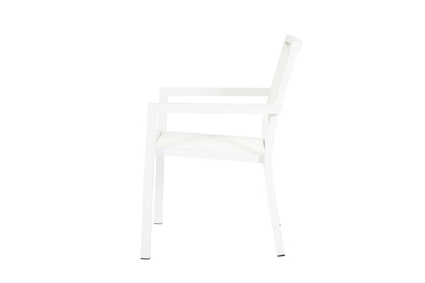Safavieh Naples Stackable Sling Dining Chair - White | Sunset West - SW1101-1