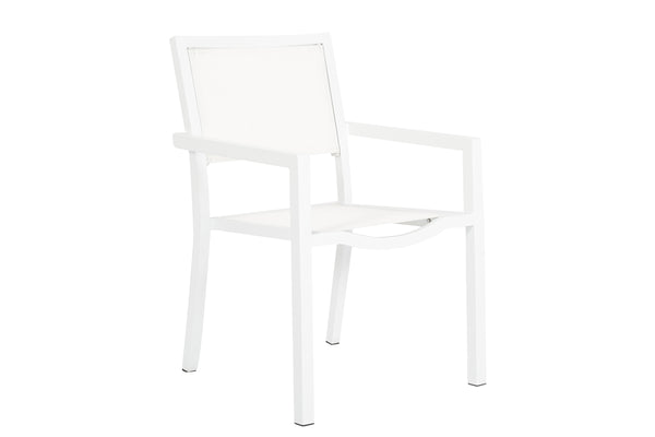 safavieh Naples Stackable Sling Dining Chair - White | Sunset West - SW1101-1