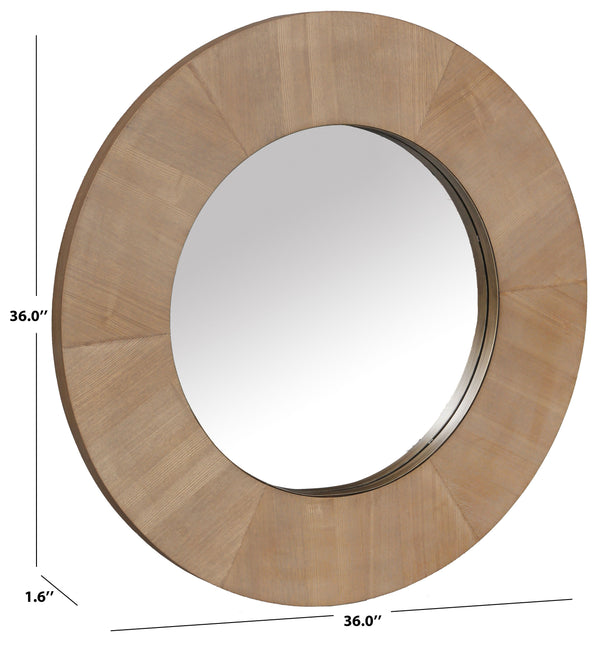 Safavieh Netta Round Wood Mirror | Safavieh Couture - CMI4002
