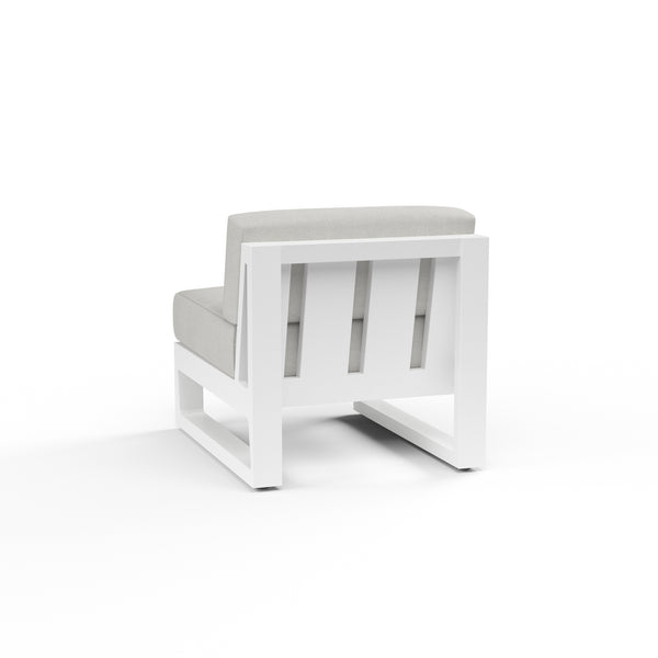 Safavieh Newport Armless Club Chair In Cast Silver No Welt - Frost | Sunset West - SW4801-AC-SLVR-STKIT