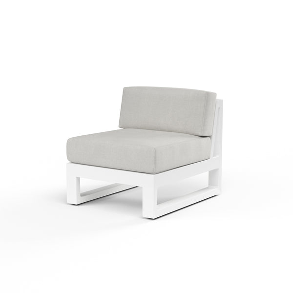 safavieh Newport Armless Club Chair in Cast Silver No Welt - Frost | Sunset West - SW4801-AC-SLVR-STKIT