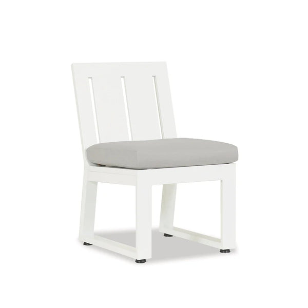 safavieh Newport Armless Dining Chair in Cast Silver No Welt - Frost | Sunset West - SW4801-1A-SLVR-STKIT